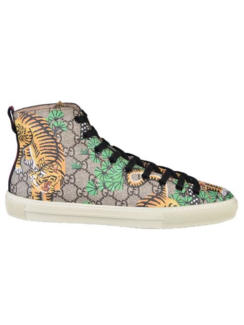 gucci bengal tiger high tops|gucci tiger print.